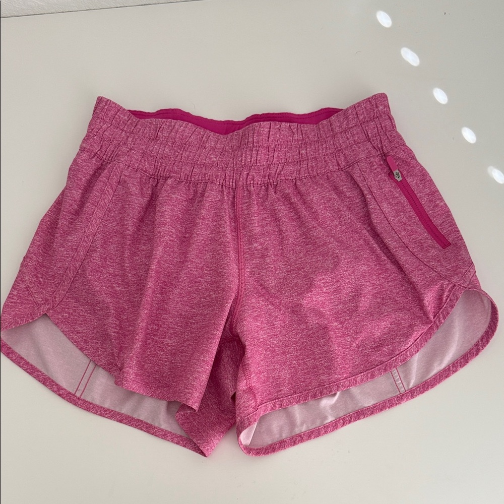 Lululemon Athletica Heathered Pink Athletic Shorts